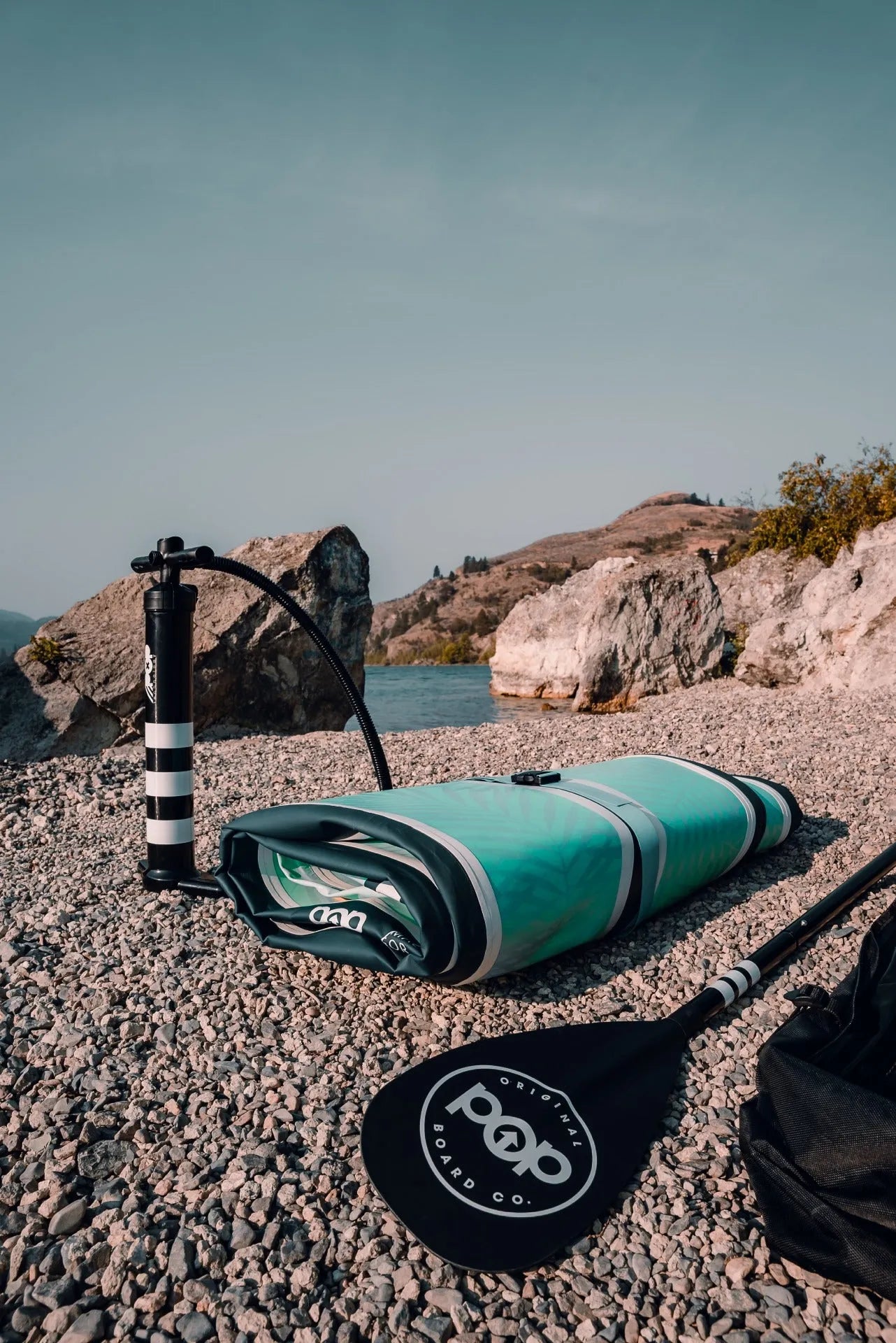 11'0" Yacht Hopper Inflatable Touring SUP - Mint/Teak/Blue - Inflatable Paddleboard - POPboardco. - HQ - www.vamolife.com