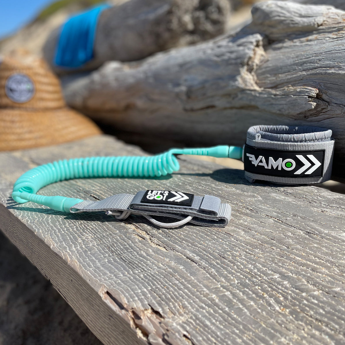 10' Full Coiled SUP Paddleboard Leash - Vibrant Collection - Full Coil Leash - VAMO - www.vamolife.com