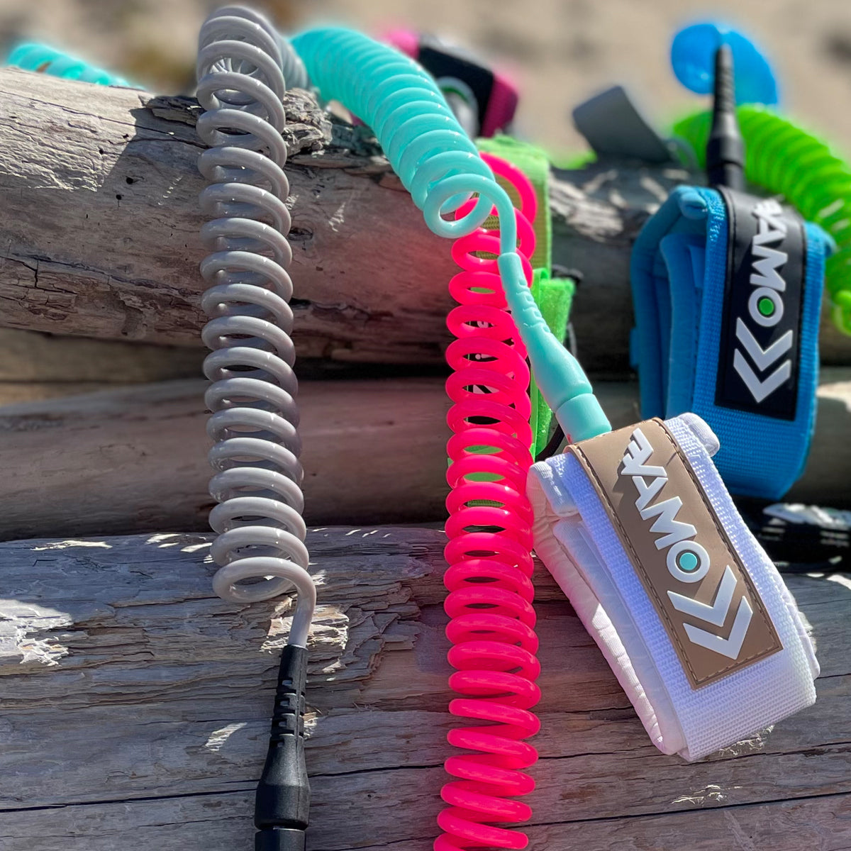 10' Full Coiled SUP Paddleboard Leash - Vibrant Collection - Full Coil Leash - VAMO - www.vamolife.com