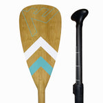Carbon-Fiberglass Adjustable Paddle with ABS Edge  - Bamboo/Caribbean - Bamboo Paddle - VAMO - www.vamolife.com