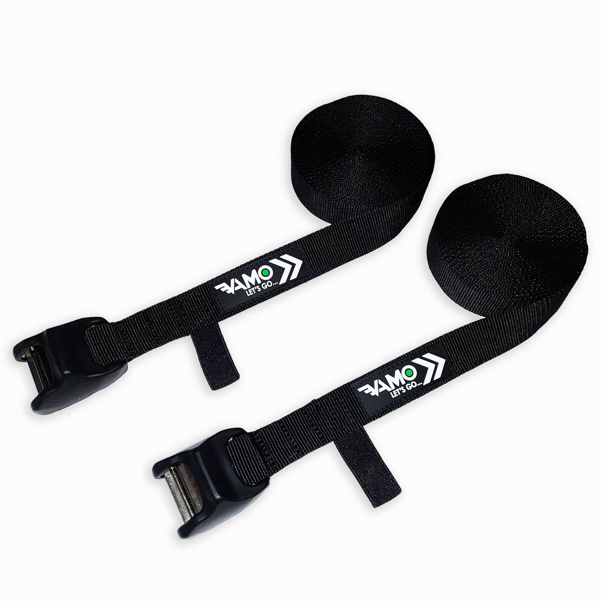 Basic 15' & 10' Tie Down Straps with Silicone Buckle Covers - Tie Downs - VAMO - www.vamolife.com