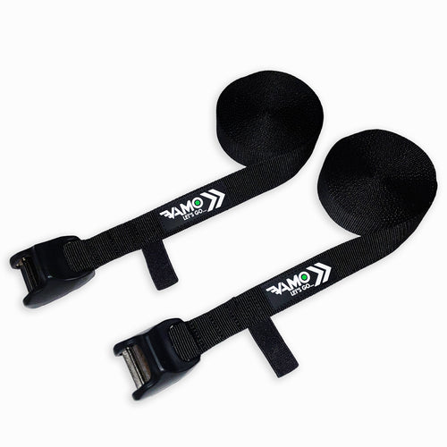 Basic 15' & 10' Tie Down Straps with Silicone Buckle Covers - Tie Downs - VAMO - www.vamolife.com