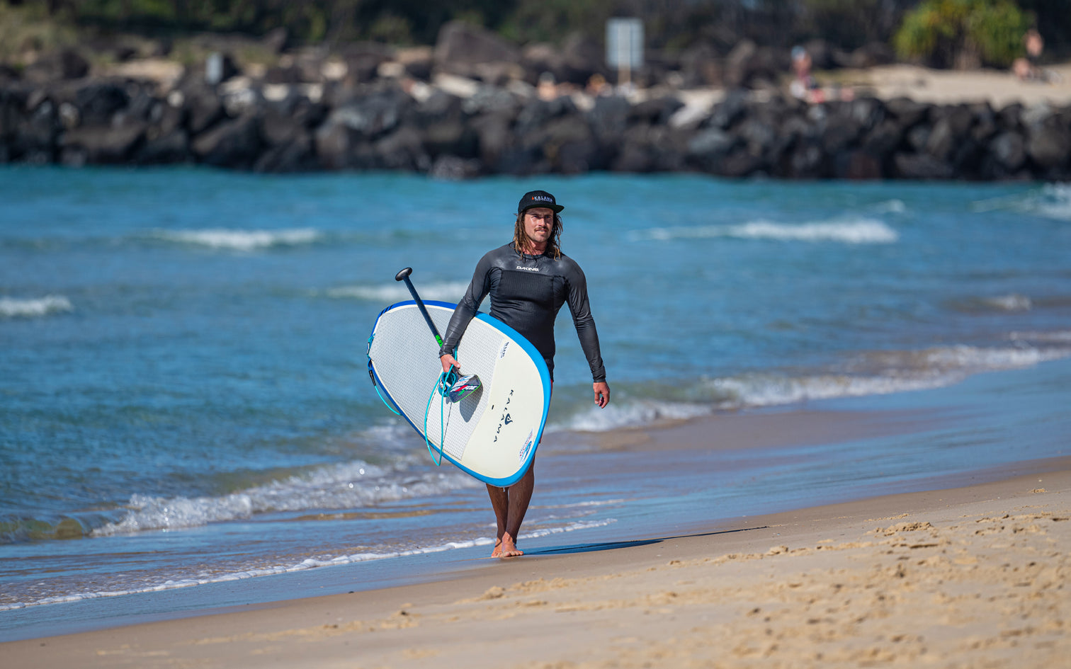 Blue Surf Leash by VAMO for SUP Surfing leash, Paddleboard leggy