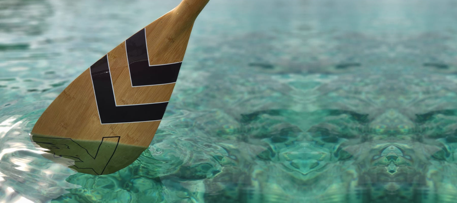 BAMBOO BROWN CARBON FIBER ADJUSTABLE SUP PADDLE-MOBILE