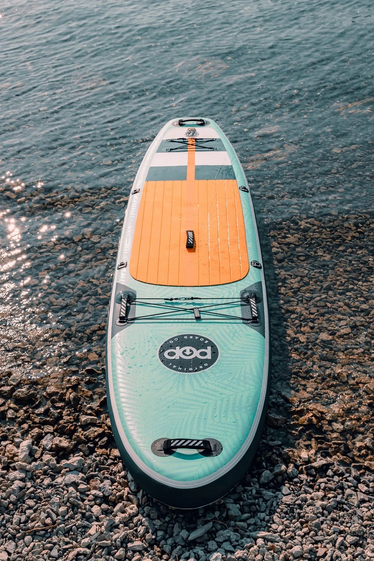 11'0" Yacht Hopper Inflatable Touring SUP - Mint/Teak/Blue - Inflatable Paddleboard - POPboardco. - HQ - www.vamolife.com