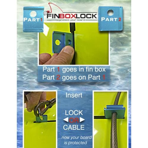 Fin Box Lock Black & Red