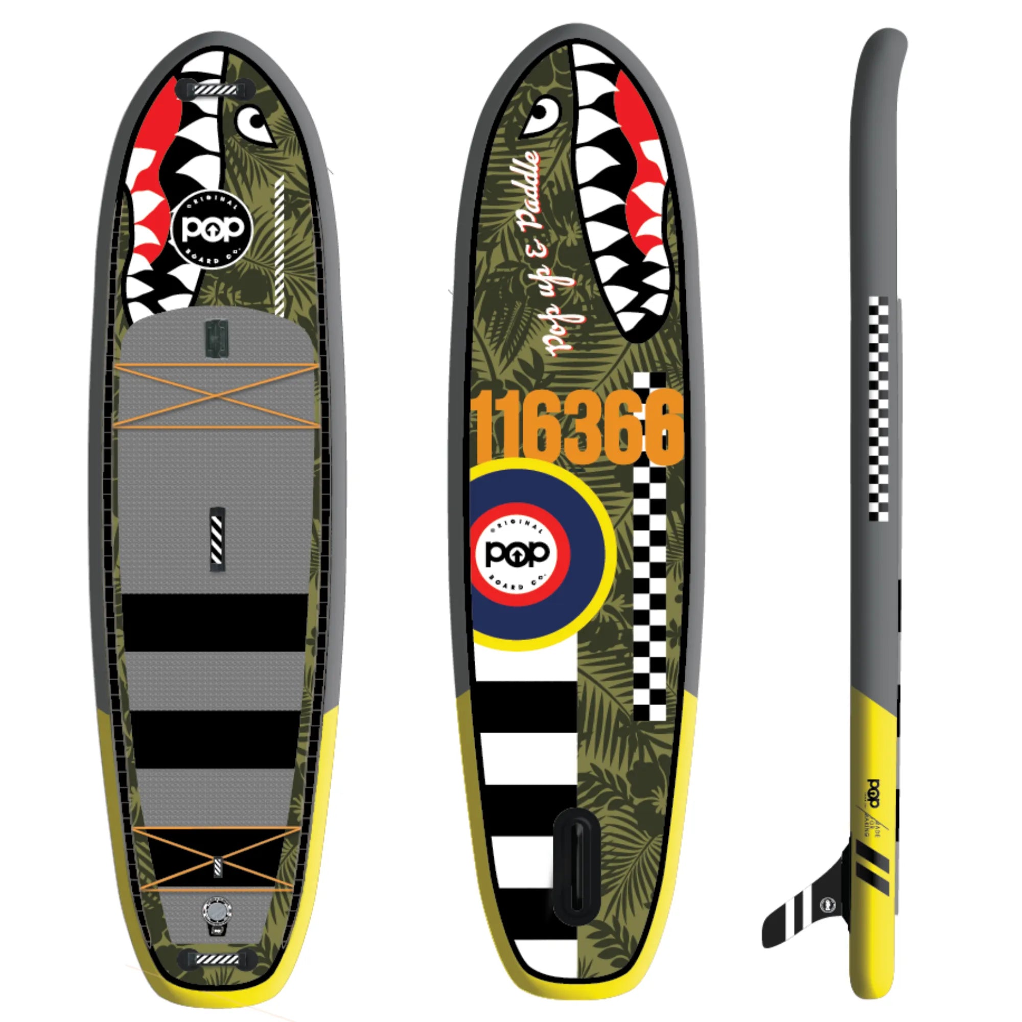 11'6 El Capitan Bomber Inflatable SUP - Inflatable Paddleboard - POPboardco. - HQ - www.vamolife.com