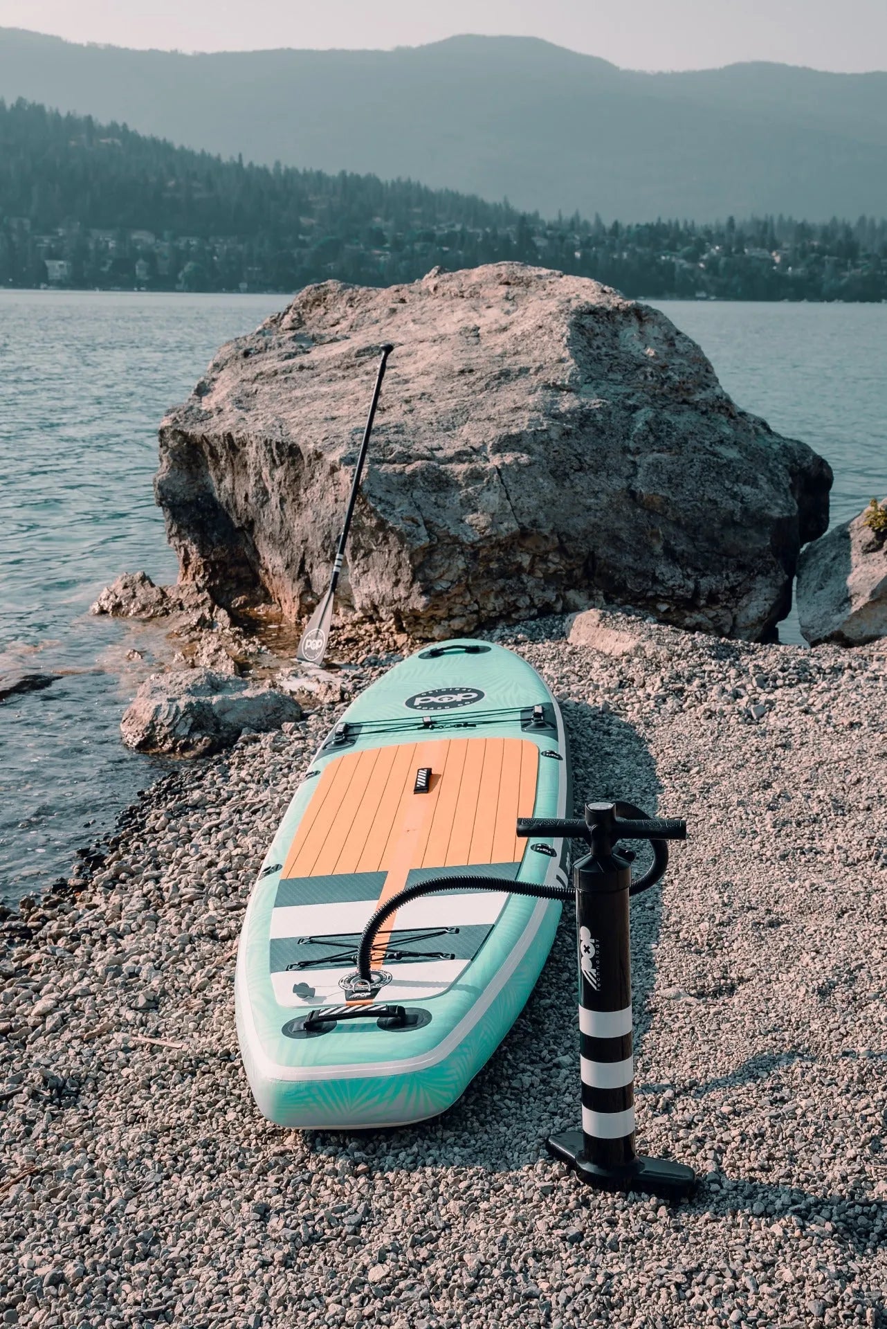11'0" Yacht Hopper Inflatable Touring SUP - Mint/Teak/Blue - Inflatable Paddleboard - POPboardco. - HQ - www.vamolife.com