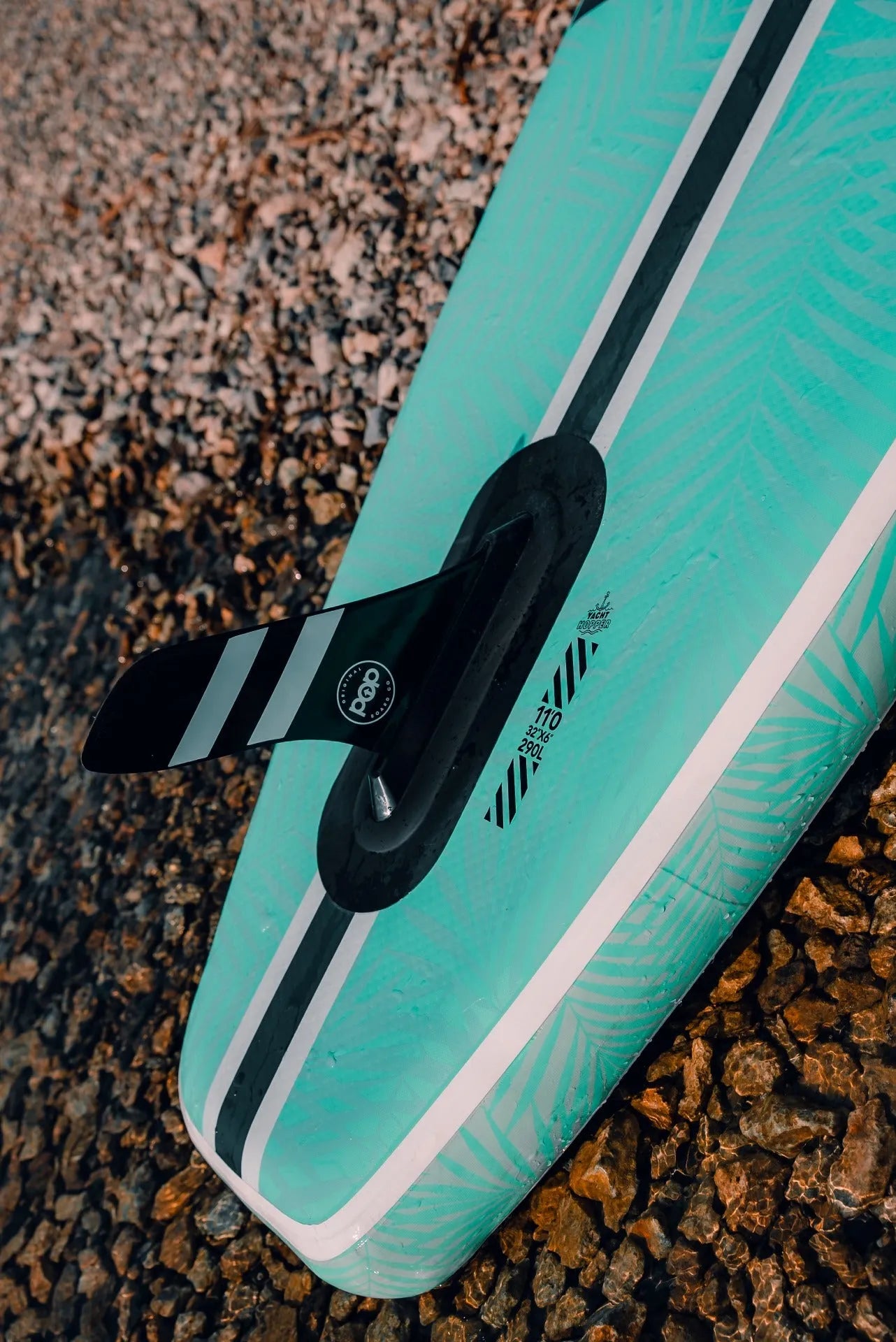 11'0" Yacht Hopper Inflatable Touring SUP - Mint/Teak/Blue - Inflatable Paddleboard - POPboardco. - HQ - www.vamolife.com