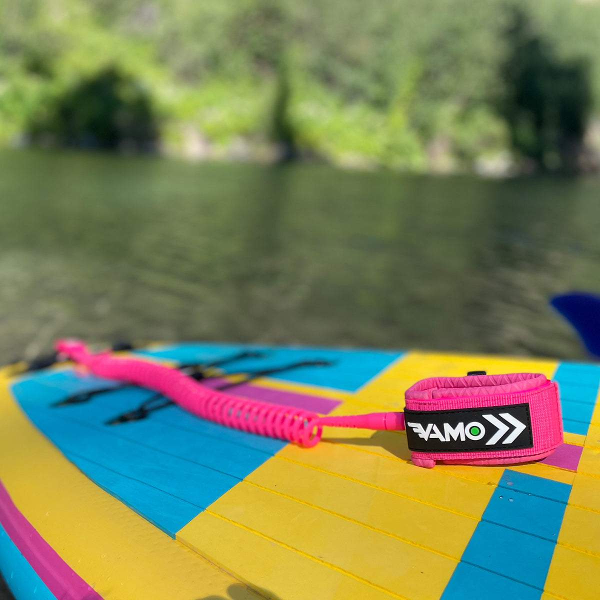 10' Full Coiled SUP Paddleboard Leash - Vibrant Collection - Full Coil Leash - VAMO - www.vamolife.com