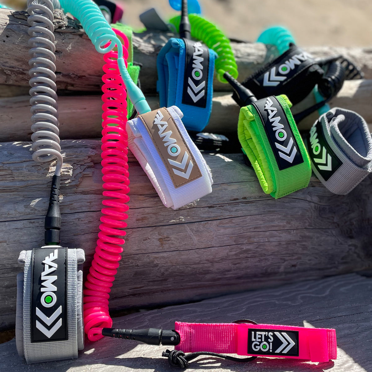9' Full Coiled SUP Paddleboard Leash - Classic Collection - Full Coil Leash - VAMO - www.vamolife.com