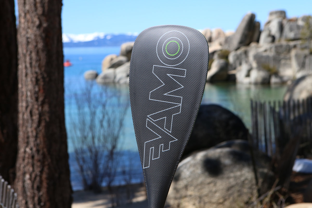 Full Carbon Fiber, fixed shaft, Paddle with ABS Edge  - SR71 Black - Full Carbon - VAMO - www.vamolife.com