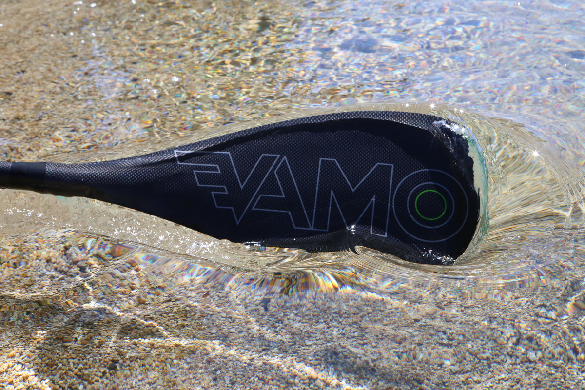 Full Carbon Fiber, fixed shaft, Paddle with ABS Edge  - SR71 Black - Full Carbon - VAMO - www.vamolife.com