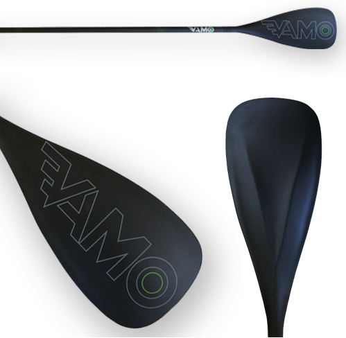 Full Carbon Fiber, fixed shaft, Paddle with ABS Edge  - SR71 Black - Full Carbon - VAMO - www.vamolife.com