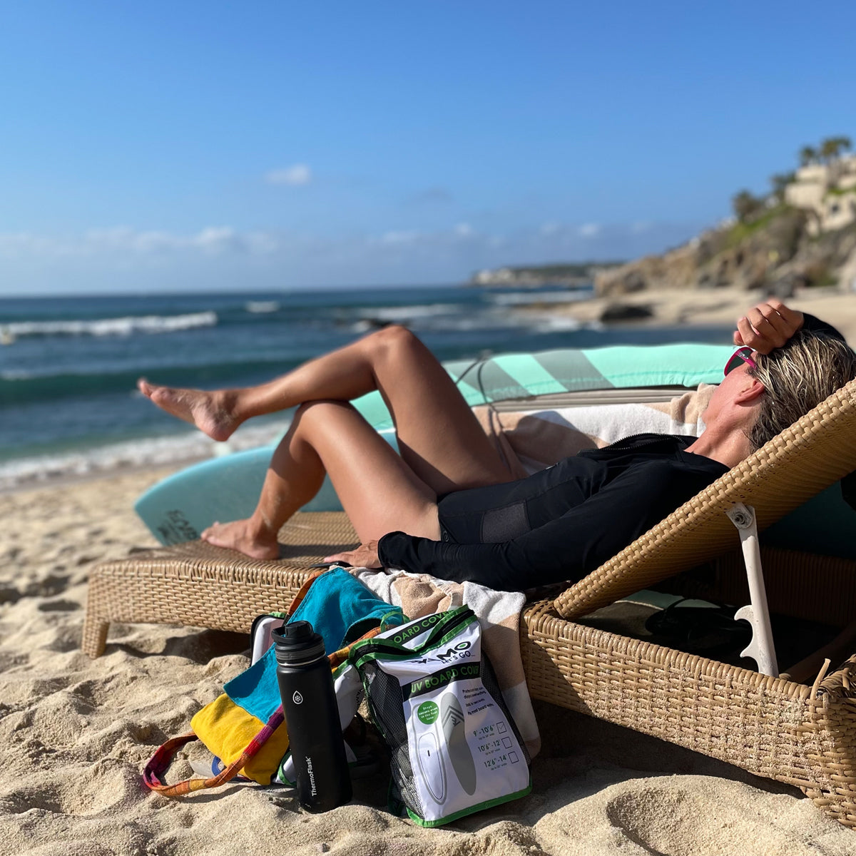 4 Way Stretch SUP Paddleboard Board Cover - 9' - 10'6" (Caribbean) - UV Board / Kayak Covers - VAMO - www.vamolife.com