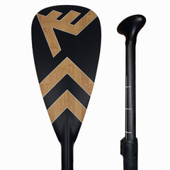 Carbon-Fiberglass Adjustable Paddle with ABS Edge  - Bamboo/Black