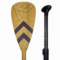 Carbon-Fiberglass Adjustable Paddle with ABS Edge  - Bamboo/Brown
