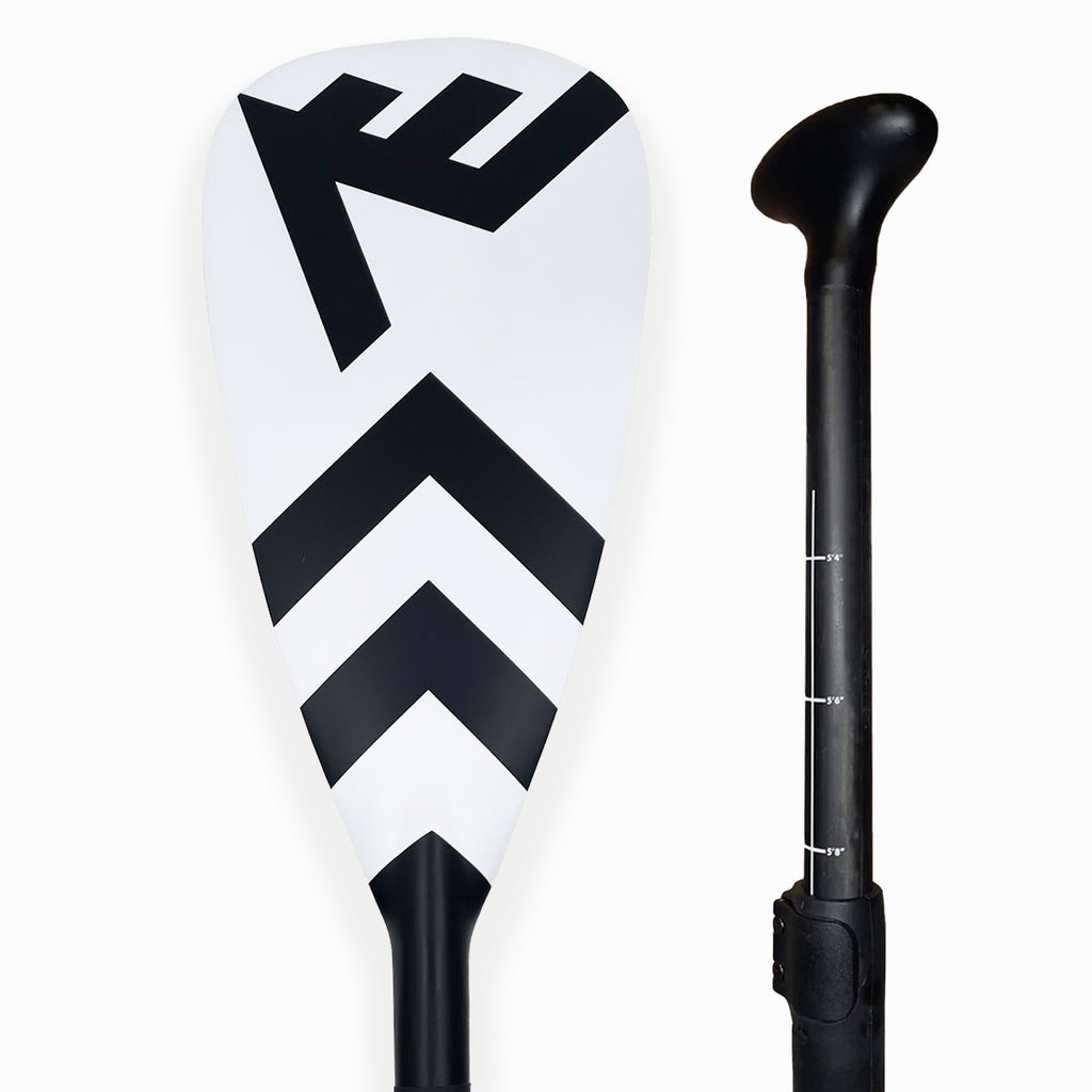 Carbon-Fiberglass Adjustable Paddle with ABS Edge  - White - Carbon / Fiberglass Paddle - VAMO - www.vamolife.com