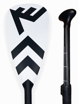 Carbon-Fiberglass Adjustable Paddle with ABS Edge  - White