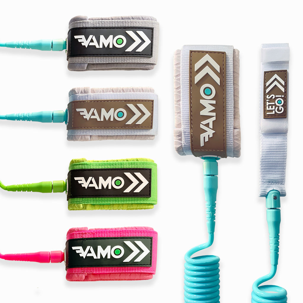 10' Full Coiled SUP Paddleboard Leash - Vibrant Collection - Full Coil Leash - VAMO - www.vamolife.com