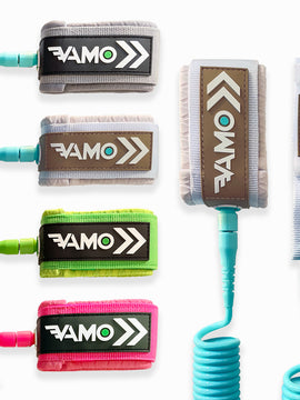 9' Full Coiled SUP Paddleboard Leash - Vibrant Collection