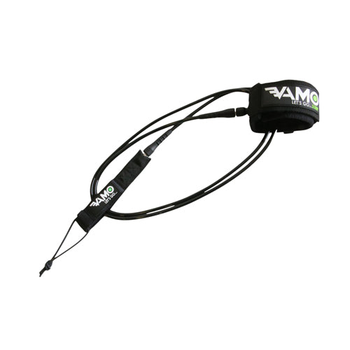 Straight 8' Mid Range Surf Leash - Black - Straight Leash - www.vamolife.com - www.vamolife.com