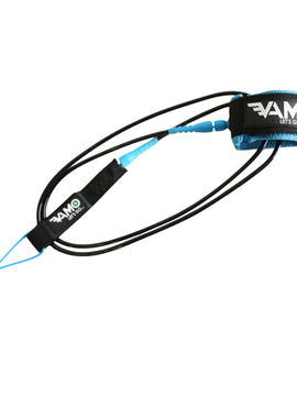 Straight 10' Long Board Surf Leash - Blue