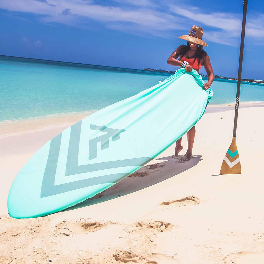 4 Way Stretch SUP Paddleboard Board Cover - 10'6" - 12' (Caribbean) - UV Board / Kayak Covers - VAMO - www.vamolife.com