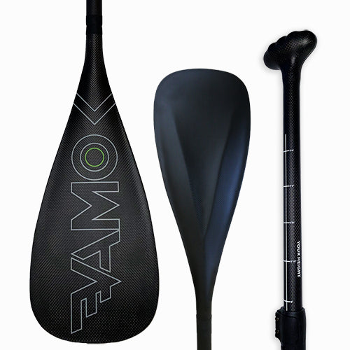 Full Carbon Adjustable or Fixed Paddle with ABS Edge - SR71 Black
